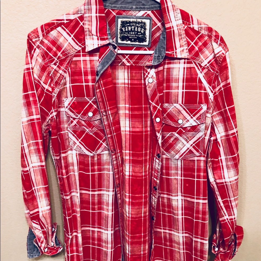 BKE Vintage plaid button-down